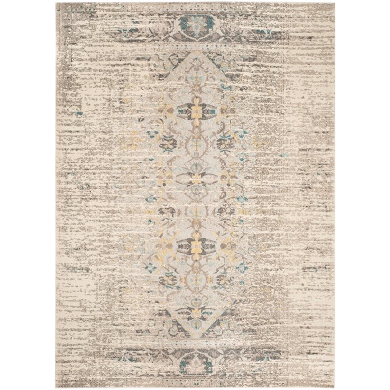 Safavieh Monaco 8' X 11' Power Loomed Polypropylene Rug in Gray