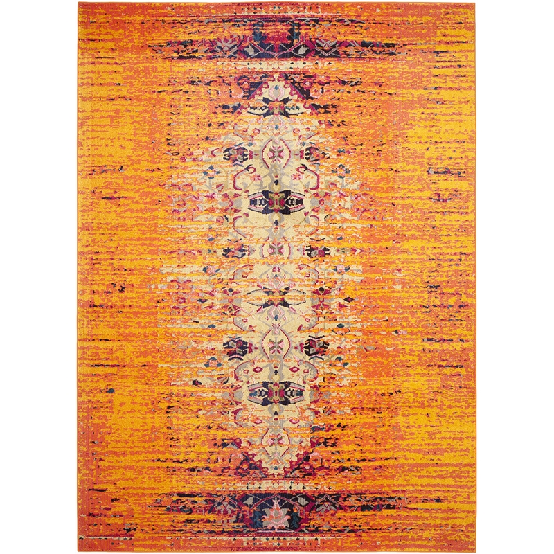 Safavieh Monaco 11' X 15' Power Loomed Polypropylene Rug in Orange