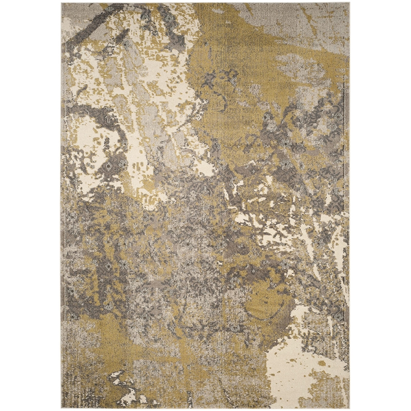 Safavieh Monaco 8' X 11' Power Loomed Rug in Ivory and Gray