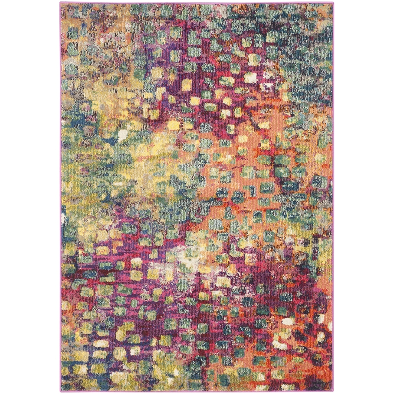 Safavieh Monaco 3' X 5' Power Loomed Polypropylene Rug in Pink