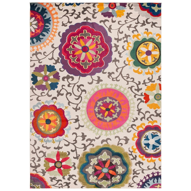 Safavieh Monaco 10' X 14' Power Loomed Polypropylene Rug in Ivory