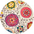 Safavieh Monaco 5' Round Power Loomed Polypropylene Rug in Ivory
