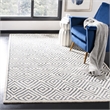 Safavieh Mosaic 4' X 6' Hand Knotted Rug in Beige and Gray