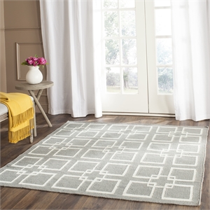 Safavieh Martha Stewart 7' Square Flatweave Rug in Cement Gray