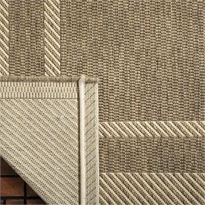 Safavieh Martha Stewart 2'7&quot X 5' Power Loomed Rug in Coffee and Sand
