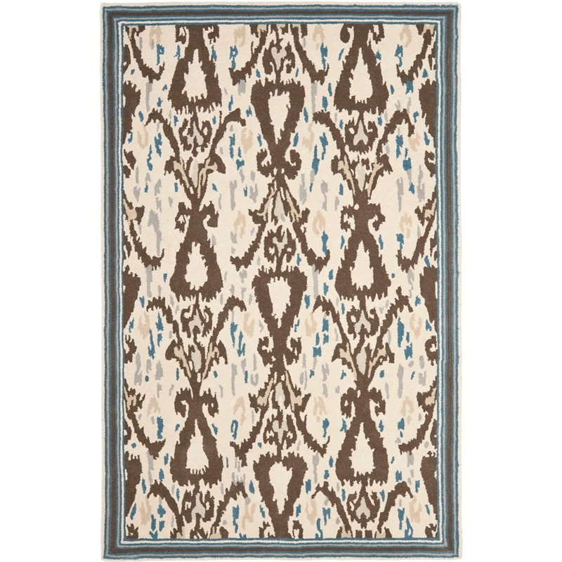 Safavieh Martha Stewart 4' X 6' Tufted Hand loomed Wool Rug in Mariner