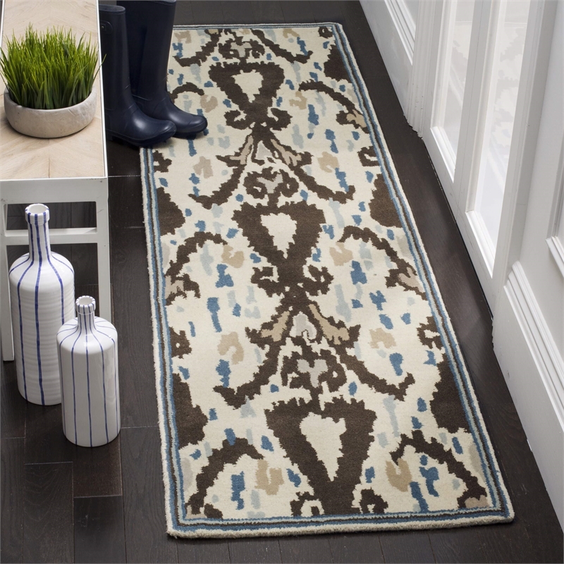 Safavieh Martha Stewart 4' X 6' Tufted Hand loomed Wool Rug in Mariner