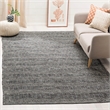 Safavieh Montauk 8' X 10' Hand Woven Cotton Rug in Ivory and Dark Gray