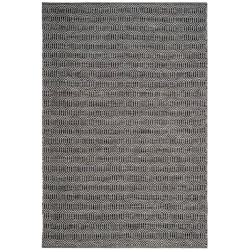 Safavieh Montauk 5' X 7' Hand Woven Cotton Rug in Ivory and Dark Gray