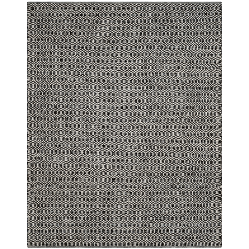 Safavieh Montauk 8' X 10' Hand Woven Cotton Rug in Ivory and Dark Gray