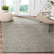 Safavieh Montauk 8' X 10' Hand Woven Cotton Rug in Ivory and Dark Gray