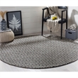 Safavieh Montauk 8' X 10' Hand Woven Cotton Rug in Ivory and Dark Gray