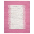 Safavieh Montauk 9' X 12' Hand Woven Cotton Pile Rug in Ivory and Pink