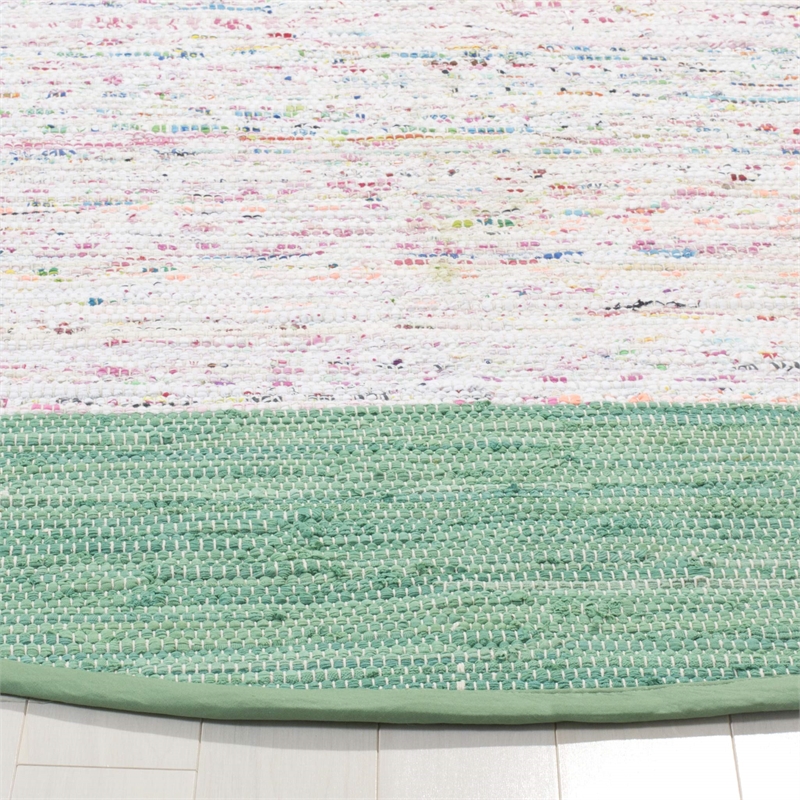 Safavieh Montauk 4' Round Hand Woven Cotton Rug