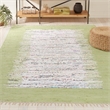 Safavieh Montauk 6' X 9' Hand Woven Cotton Rug in Ivory and Sea Green