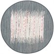 Safavieh Montauk 4' Round Hand Woven Cotton Rug in Ivory and Gray