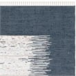 Safavieh Montauk 6' X 9' Hand Woven Cotton Pile Rug in Ivory and Navy