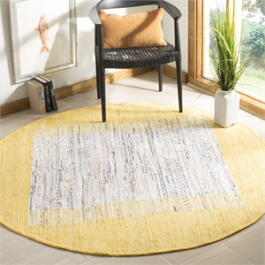 Safavieh Montauk 4' Round Hand Woven Cotton Rug