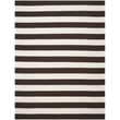 Safavieh Montauk 10' X 14' Hand Woven Cotton Rug in Black and Ivory