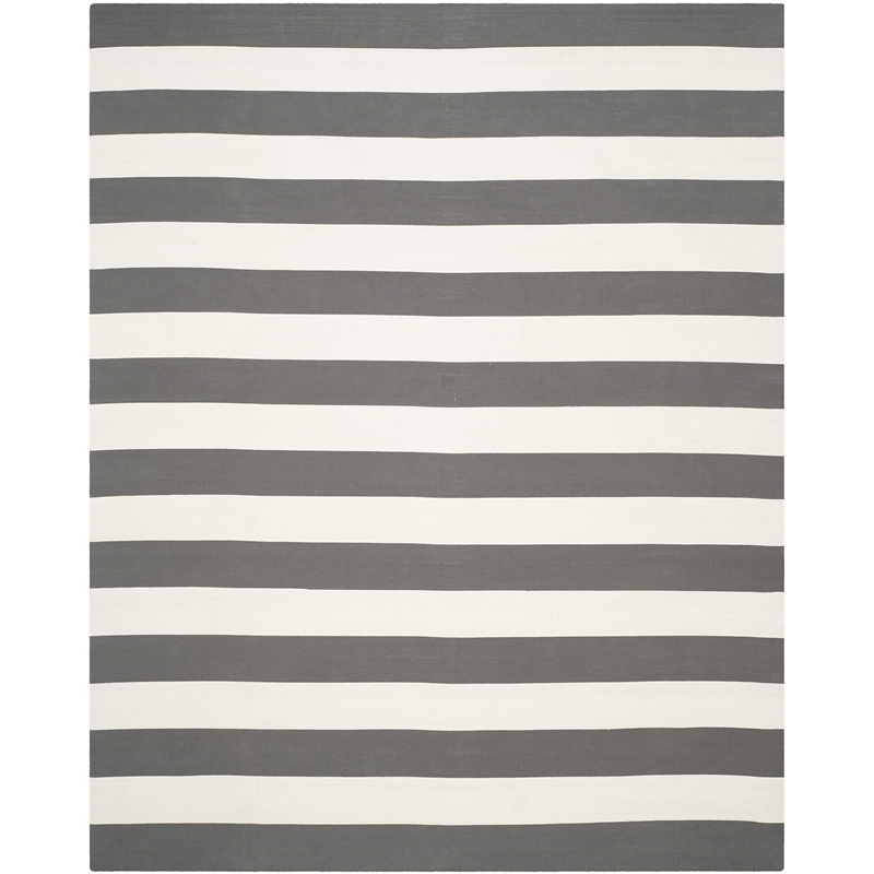 Safavieh Montauk 12' X 15' Hand Woven Cotton Rug in Gray and Ivory