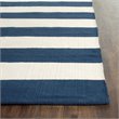Safavieh Montauk 3' X 5' Hand Woven Cotton Pile Rug in Navy and Ivory