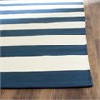 Safavieh Montauk 3' X 5' Hand Woven Cotton Pile Rug in Navy and Ivory