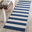 Safavieh Montauk 6' X 9' Hand Woven Cotton Pile Rug in Navy and Ivory