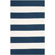 Safavieh Montauk 9' X 12' Hand Woven Cotton Pile Rug in Navy and Ivory