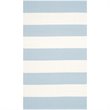Safavieh Montauk 3' X 5' Hand Woven Cotton Rug in Sky Blue and Ivory