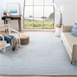 Safavieh Montauk 2' X 5' Hand Woven Cotton Pile Rug in Ivory and Gray