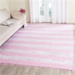 Safavieh Montauk 5' X 7' Hand Woven Cotton Rug in Ivory and Light Pink