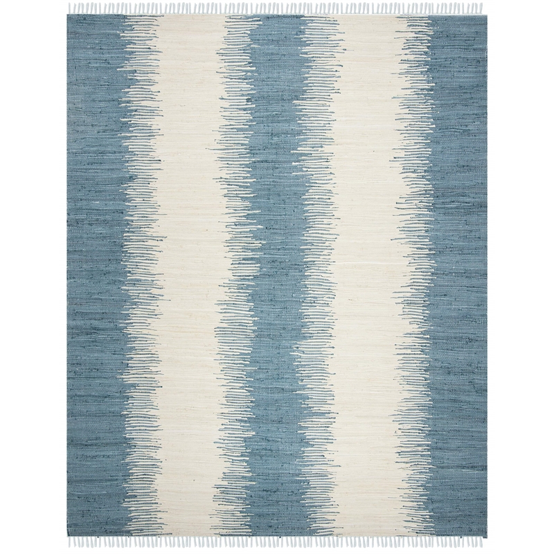 Safavieh Montauk 10' X 14' Hand Woven Cotton Pile Rug in Blue