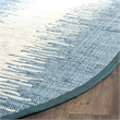 Safavieh Montauk 4' Round Hand Woven Cotton Pile Rug in Blue