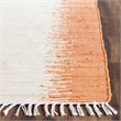 Safavieh Montauk 6' Round Hand Woven Cotton Pile Rug in Orange