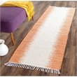 Safavieh Montauk 6' Round Hand Woven Cotton Pile Rug in Orange