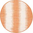 Safavieh Montauk 6' Round Hand Woven Cotton Pile Rug in Orange