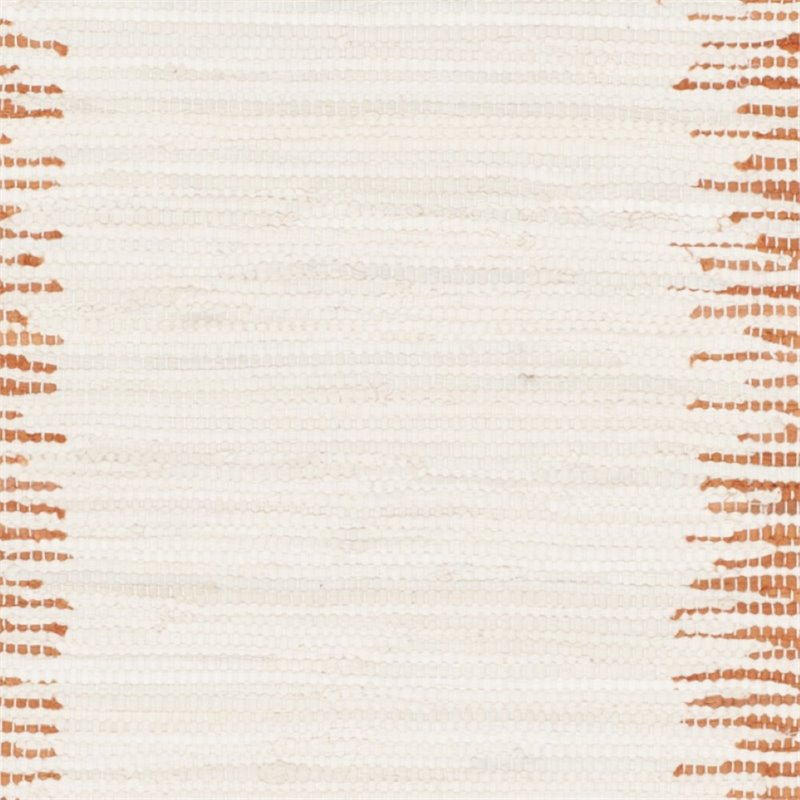 Safavieh Montauk 6' Square Hand Woven Cotton Pile Rug in Orange