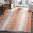 Safavieh Montauk 6' Square Hand Woven Cotton Pile Rug in Orange