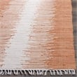 Safavieh Montauk 6' Square Hand Woven Cotton Pile Rug in Orange