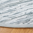 Safavieh Montauk 4' Round Hand Woven Cotton Pile Rug in Silver