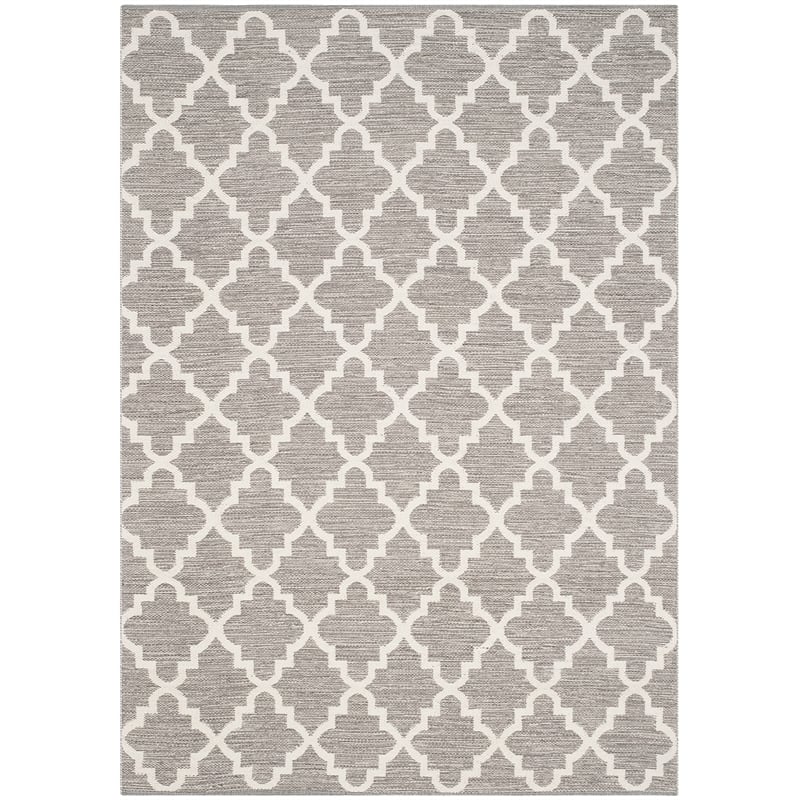 Safavieh Montauk 5' X 8' Hand Woven Cotton Pile Rug in Gray and Ivory
