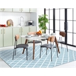 Safavieh Montauk 5' X 8' Hand Woven Cotton Rug in Light Blue and Ivory