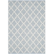 Safavieh Montauk 5' X 8' Hand Woven Cotton Rug in Light Blue and Ivory