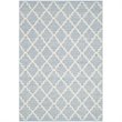 Safavieh Montauk 5' X 8' Hand Woven Cotton Rug in Light Blue and Ivory
