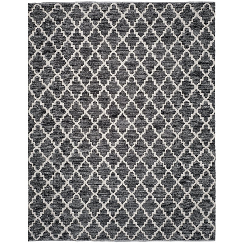 Safavieh Montauk 5' X 7' Hand Woven Cotton Pile Rug in Black and Ivory