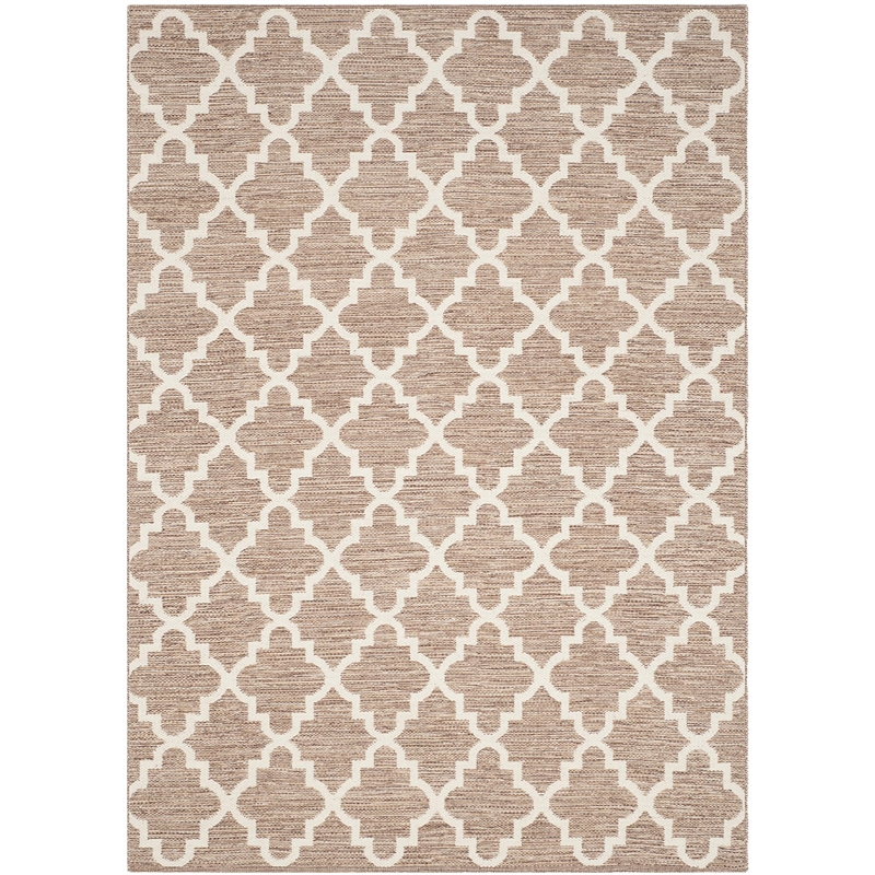 Safavieh Montauk 3' X 5' Hand Woven Cotton Pile Rug in Beige and Ivory