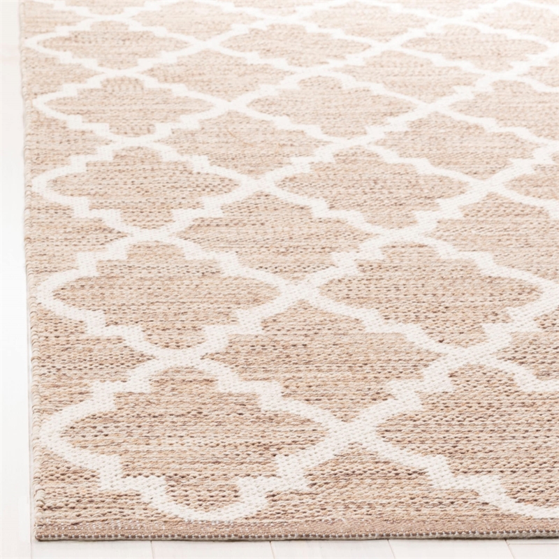 Safavieh Montauk 3' X 5' Hand Woven Cotton Pile Rug in Beige and Ivory