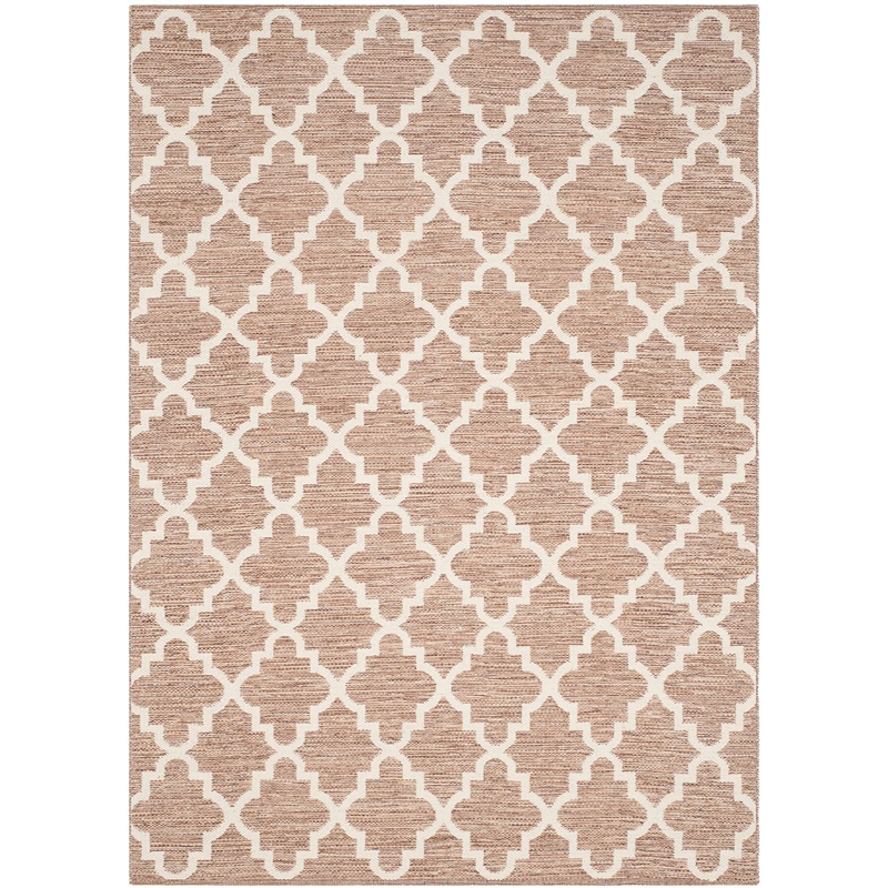 Safavieh Montauk 5' X 8' Hand Woven Cotton Pile Rug in Beige and Ivory