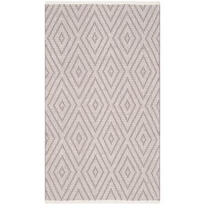 Safavieh Montauk 2'3&quot X 3'9&quot Hand Woven Cotton Rug in Gray and Ivory