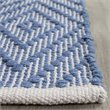Safavieh Montauk 3' X 5' Hand Woven Cotton Pile Rug in Blue and Ivory
